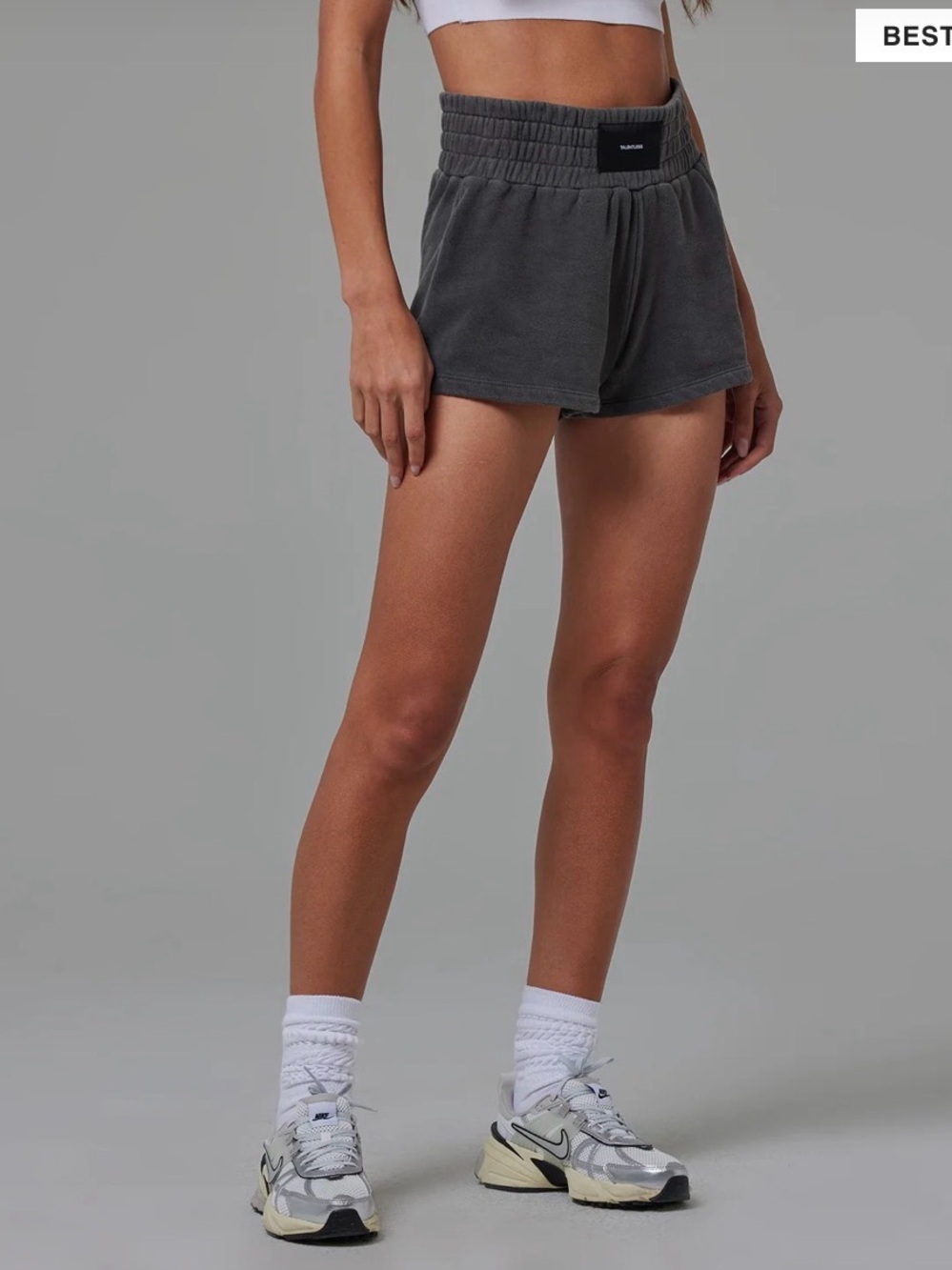 TALENTLESS women’s boxing shorts in COCO BROWN